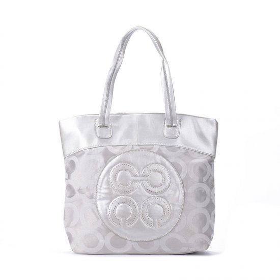 Coach Julia Big C Medium Silver Totes EWD | Women